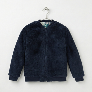 Çift Taraflı Giyilebilen Kız Çocuk Polar Ceket