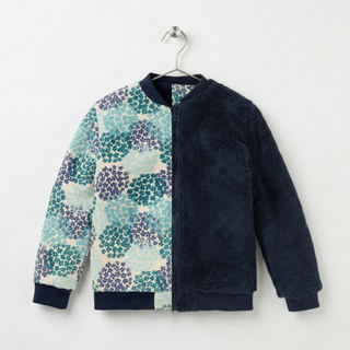 Çift Taraflı Giyilebilen Kız Çocuk Polar Ceket