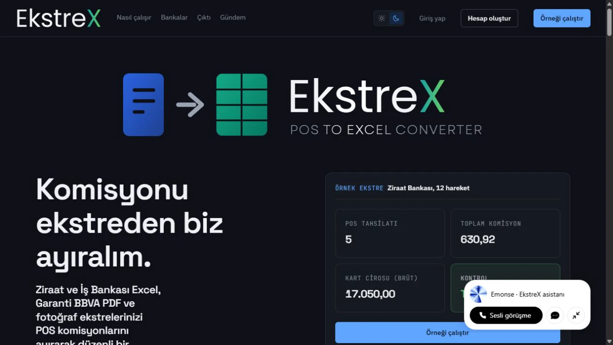 EkstreX website